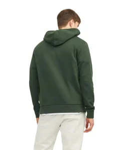 Jack & Jones Kapuzensweatshirt mit Logo-Brustprint in Grün