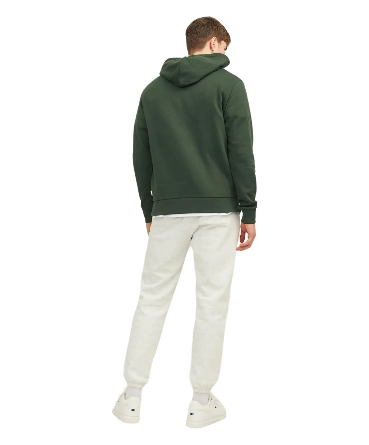Jack & Jones Kapuzensweatshirt mit Logo-Brustprint in Grün