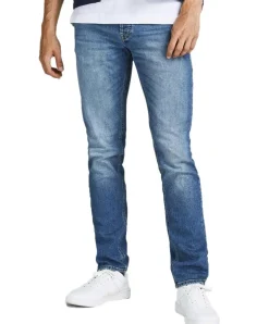Jack & Jones Liam Jeans Skinny Fit in Mittelblau