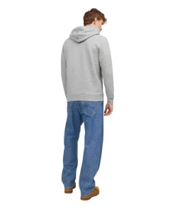 Jack & Jones Logo Sweatshirt mit Kapuze in Light Grey