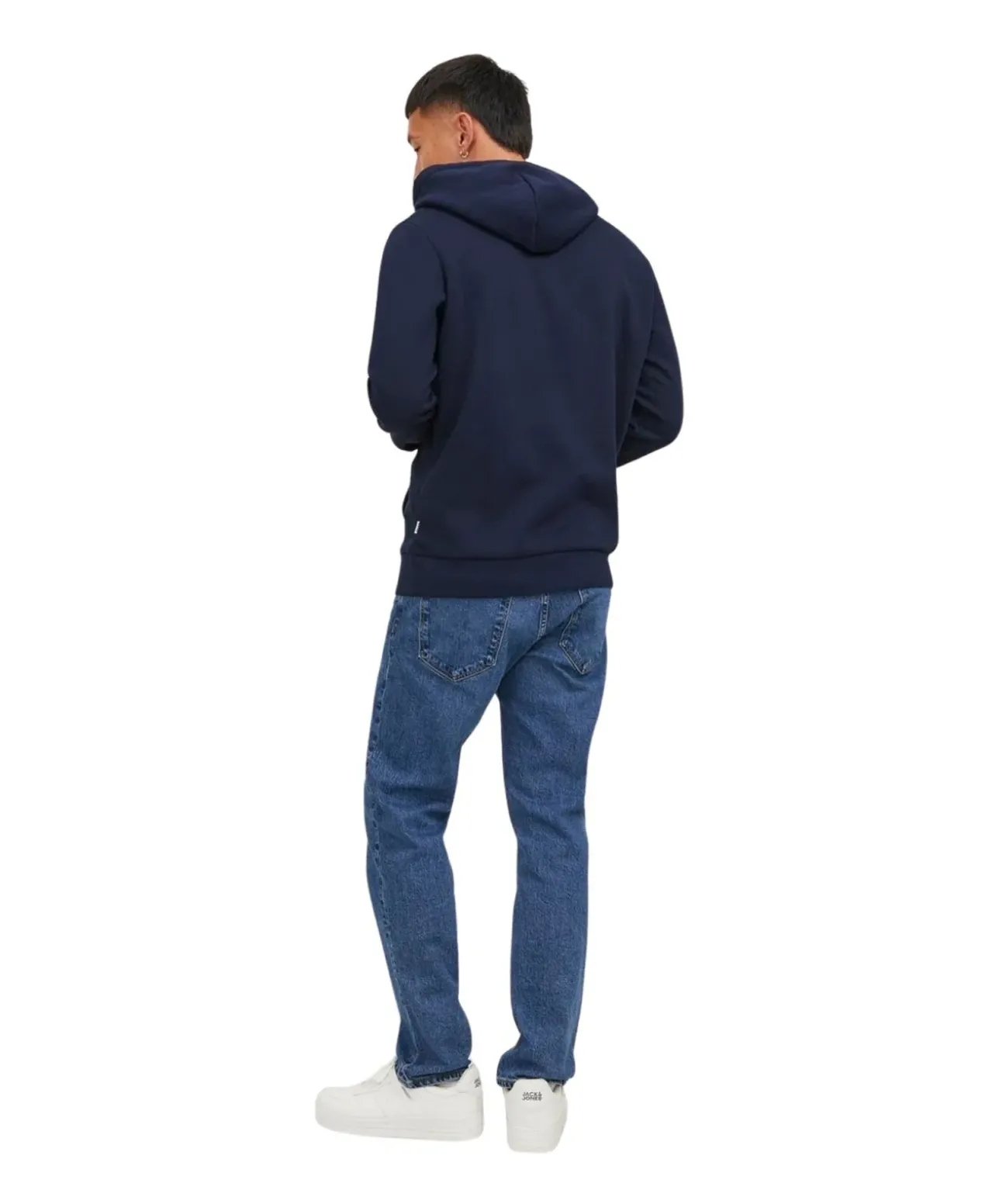 Jack & Jones Logo Sweatshirt mit Kapuze in Navy Blazer