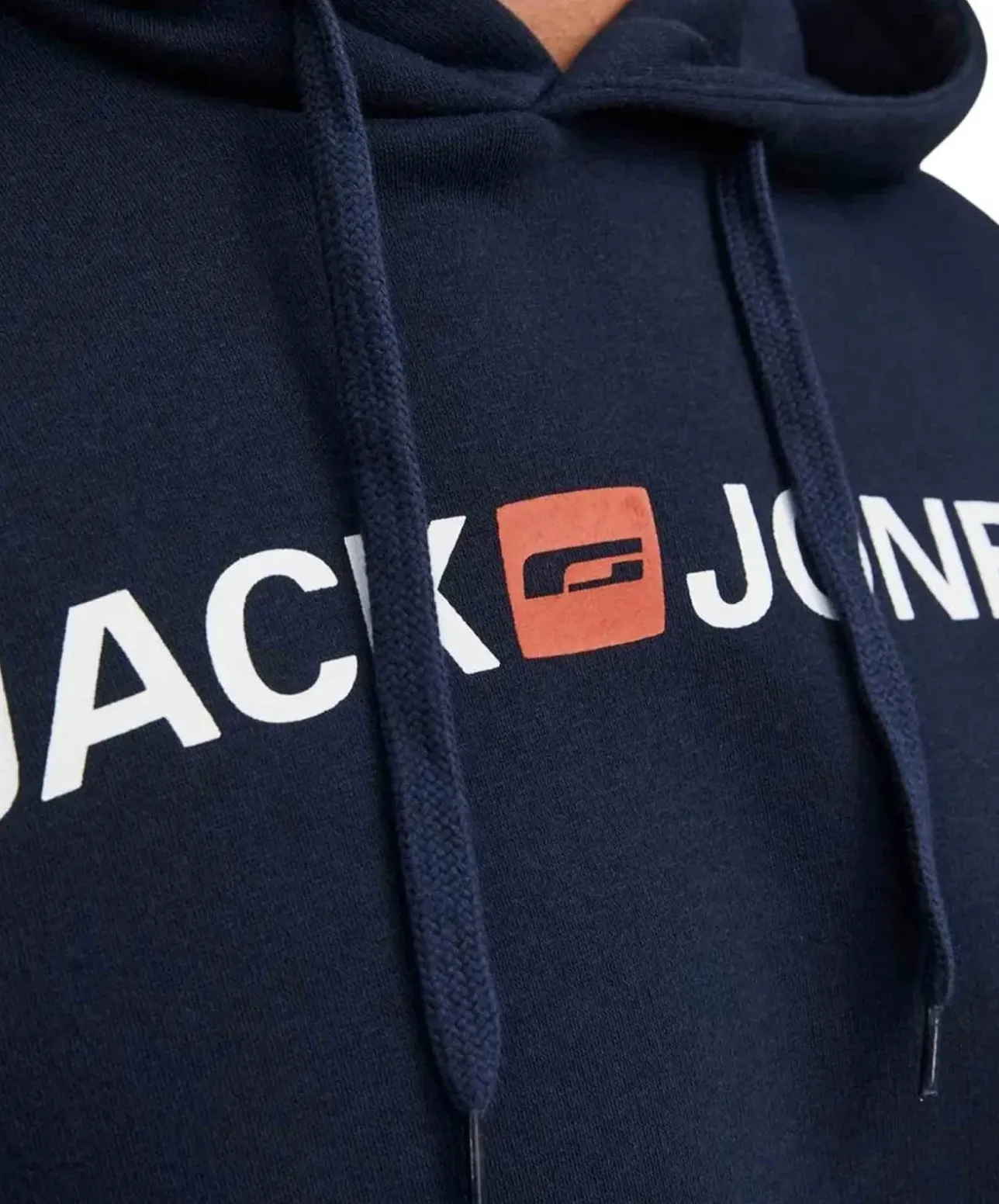 Jack & Jones Logo Sweatshirt mit Kapuze in Navy Blazer