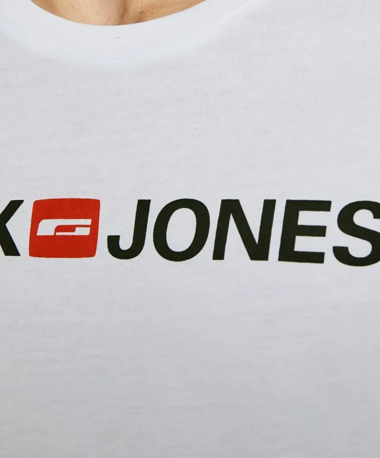 Jack & Jones Logoshirt Corp mit Kurzarm in Weiß