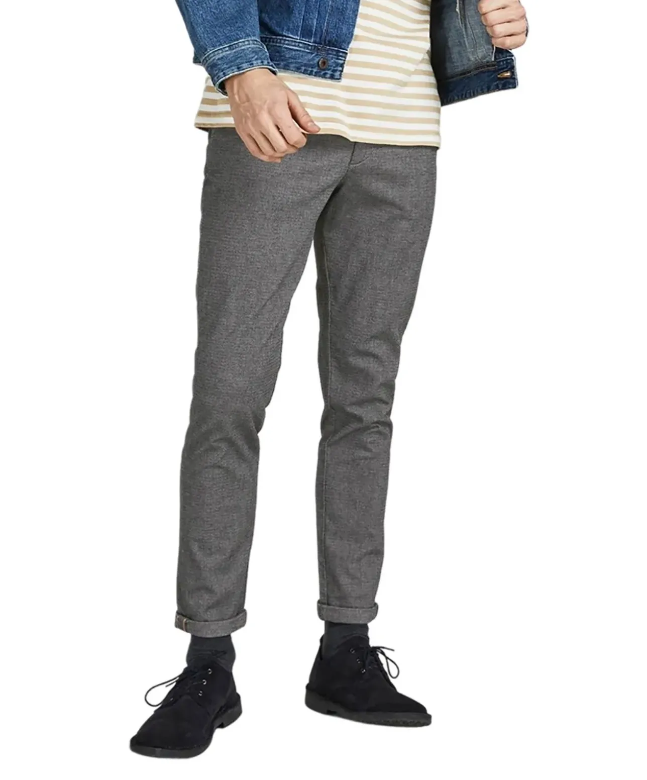 Jack & Jones Marco Chinohose mit Slim Fit in Grau