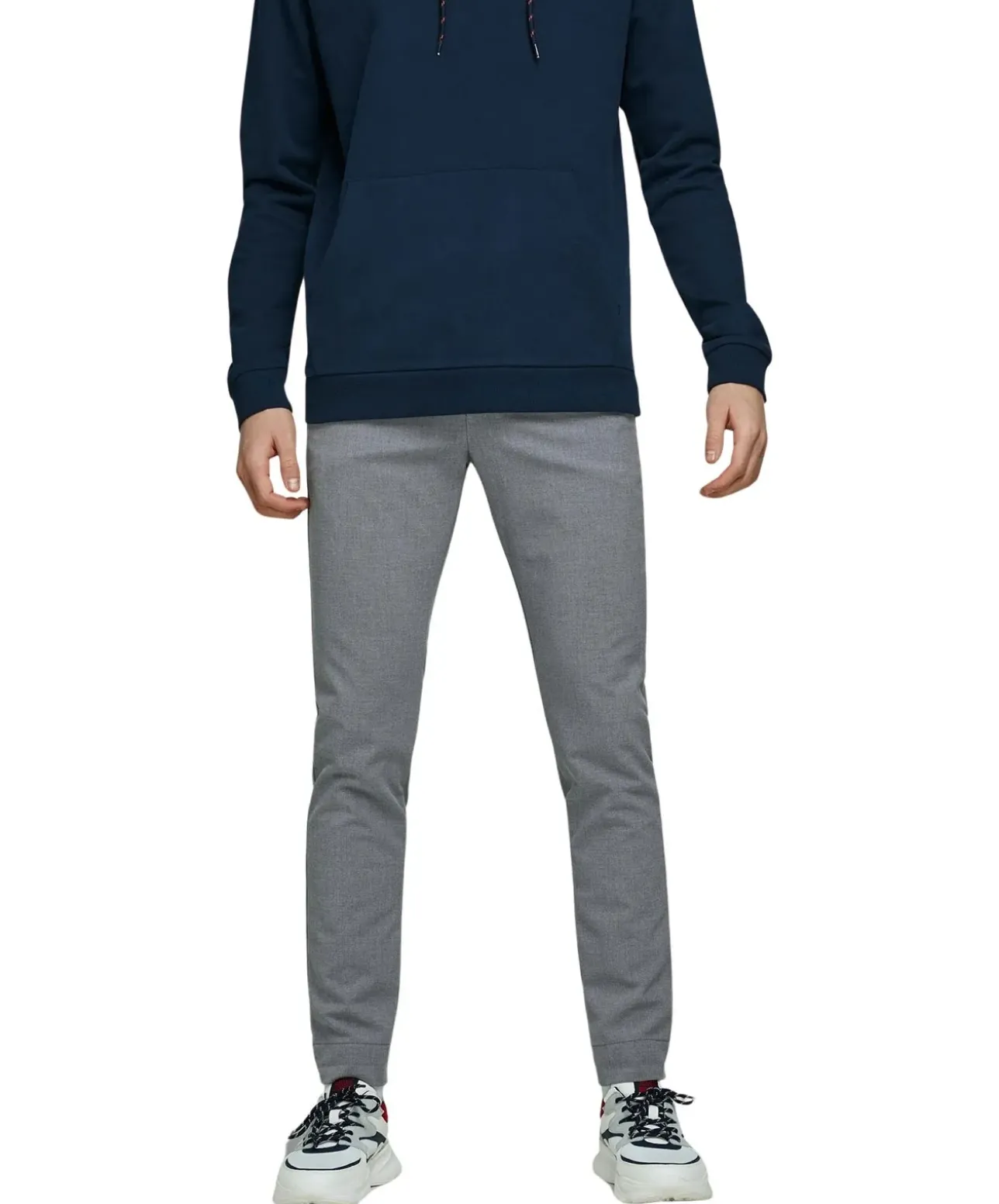 Jack & Jones Marco Chinohose mit Slim-fit in Grey Melange
