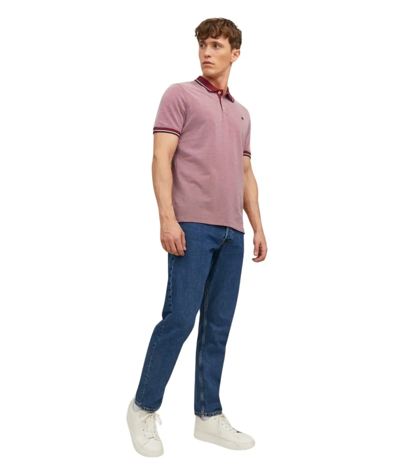 Jack & Jones Polo T-Shirt Bluwin in Hellrot