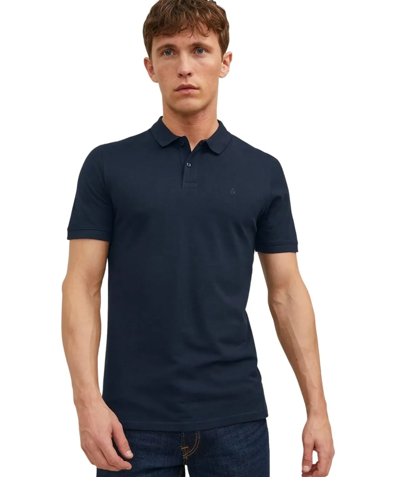 Jack & Jones Poloshirt Basic mit Slim Fit in Dunkelblau