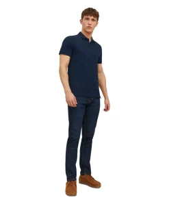 Jack & Jones Poloshirt Basic mit Slim Fit in Dunkelblau