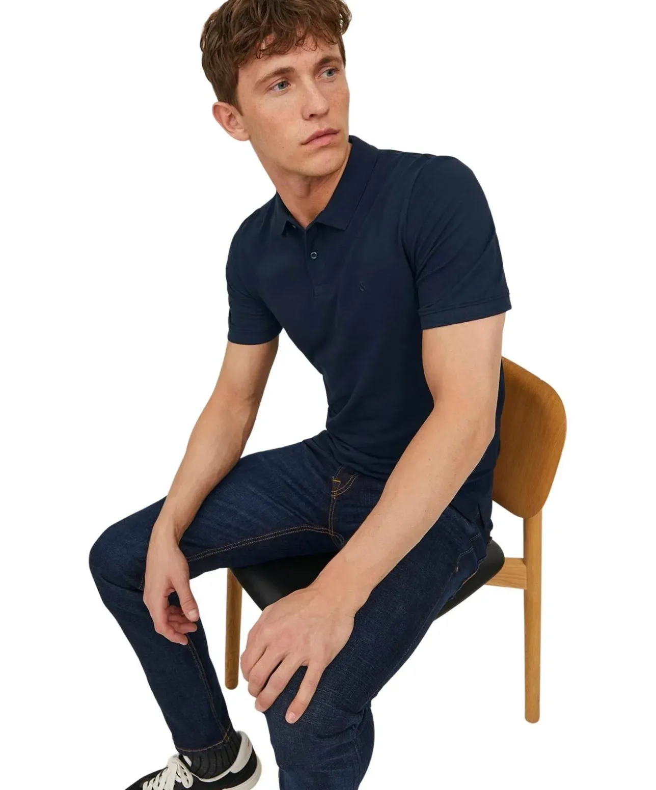 Jack & Jones Poloshirt Basic mit Slim Fit in Dunkelblau
