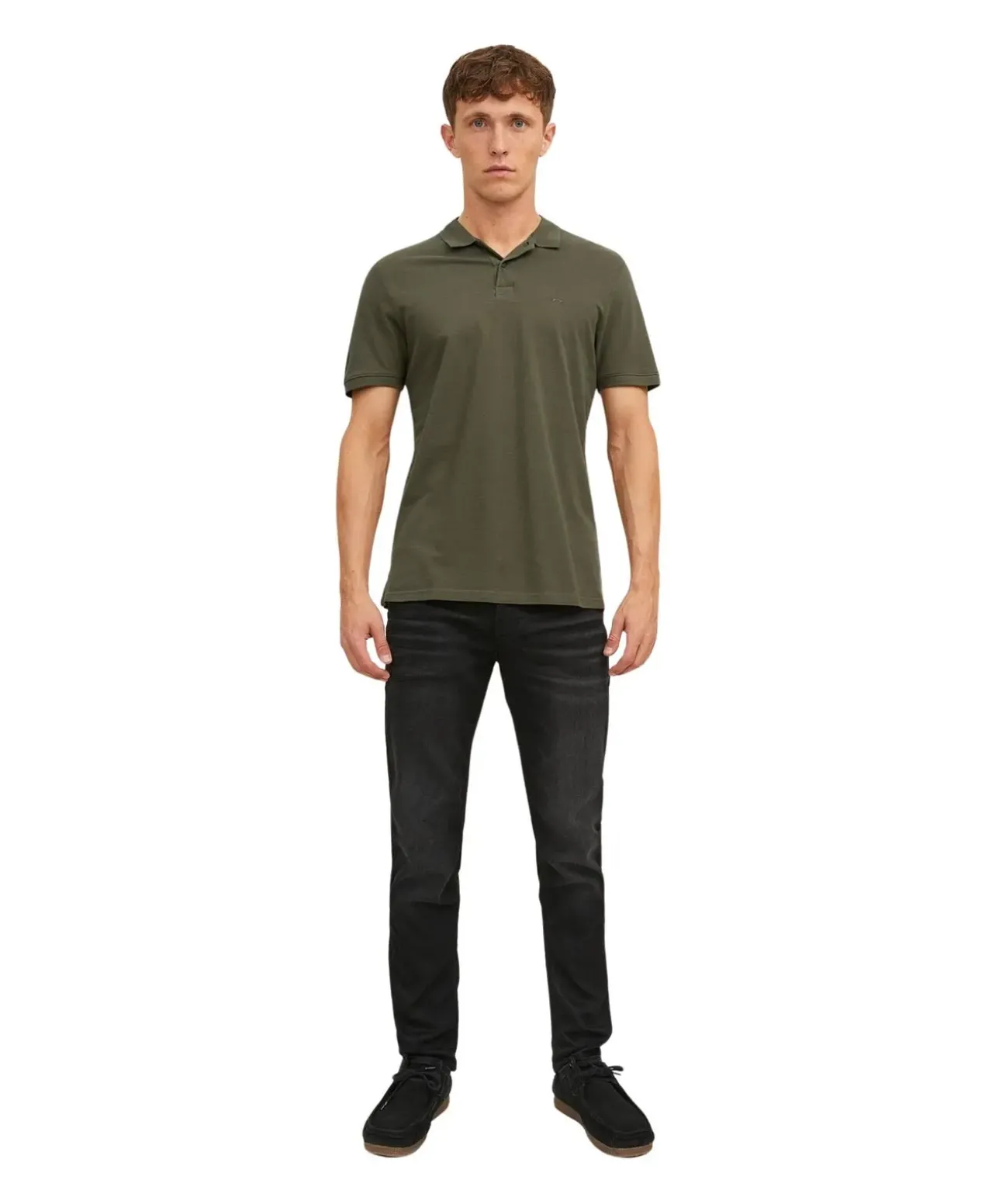 Jack & Jones Poloshirt Basic mit Slim Fit in Oliv