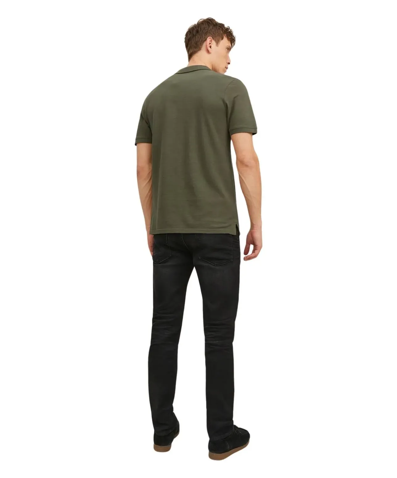 Jack & Jones Poloshirt Basic mit Slim Fit in Oliv