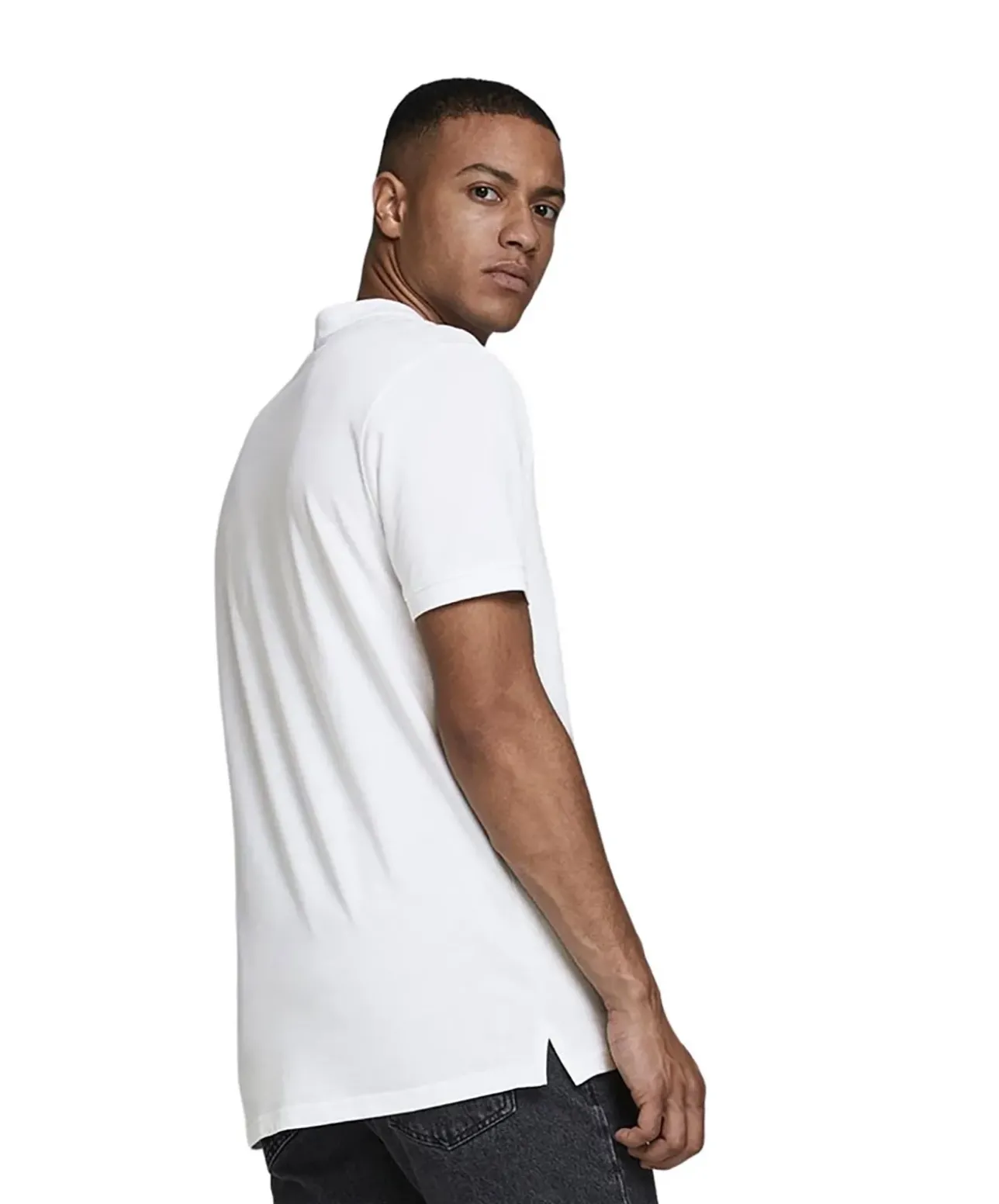 Jack & Jones Poloshirt Basic mit Slim Fit in Weiß