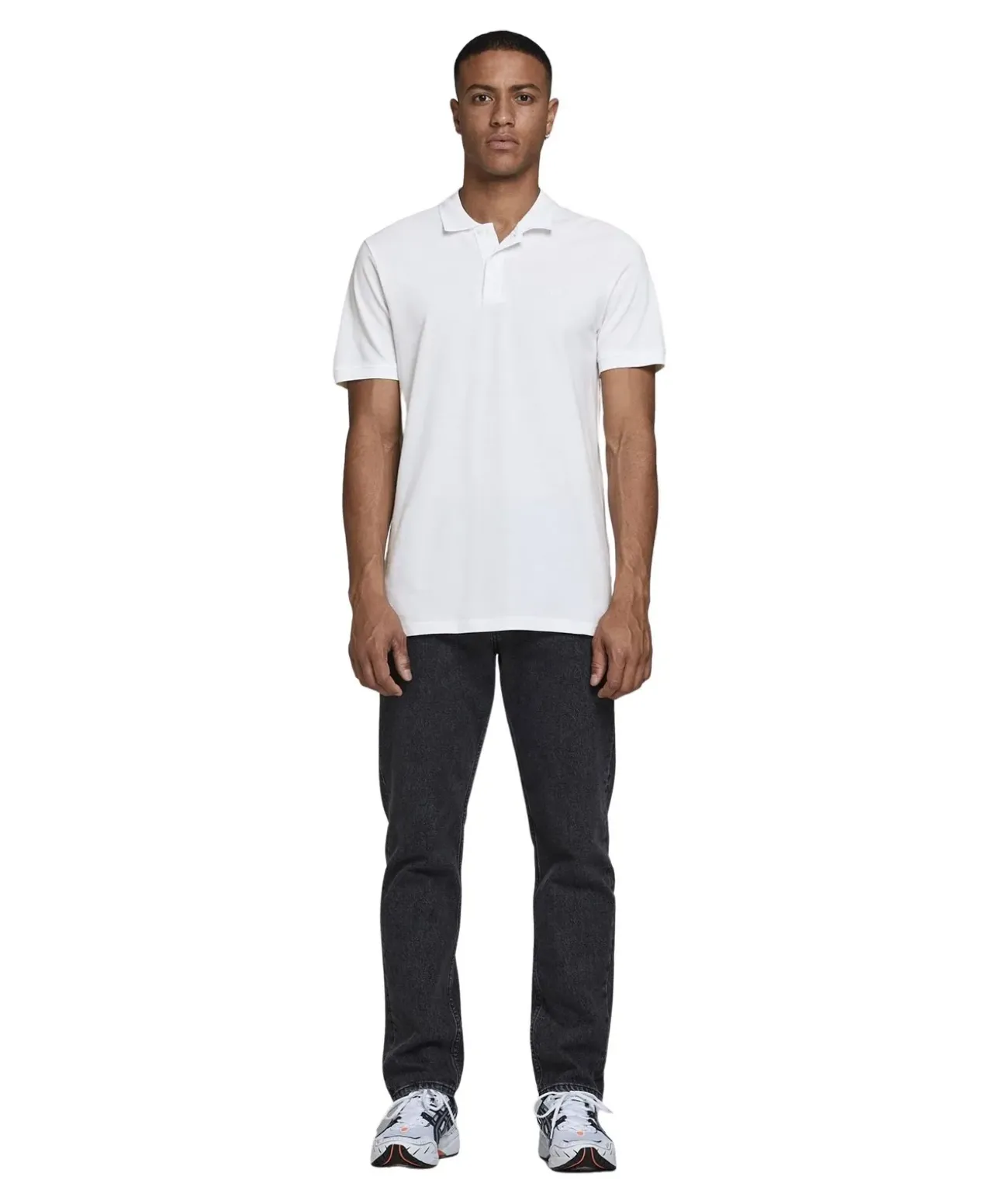 Jack & Jones Poloshirt Basic mit Slim Fit in Weiß