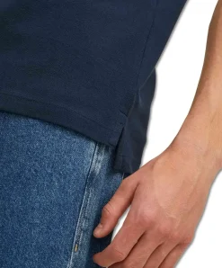 Jack & Jones Poloshirt Epaulos in blau mit Stickerei