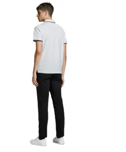 Jack & Jones Poloshirt Epaulos in weiß in Piqué-Qualität