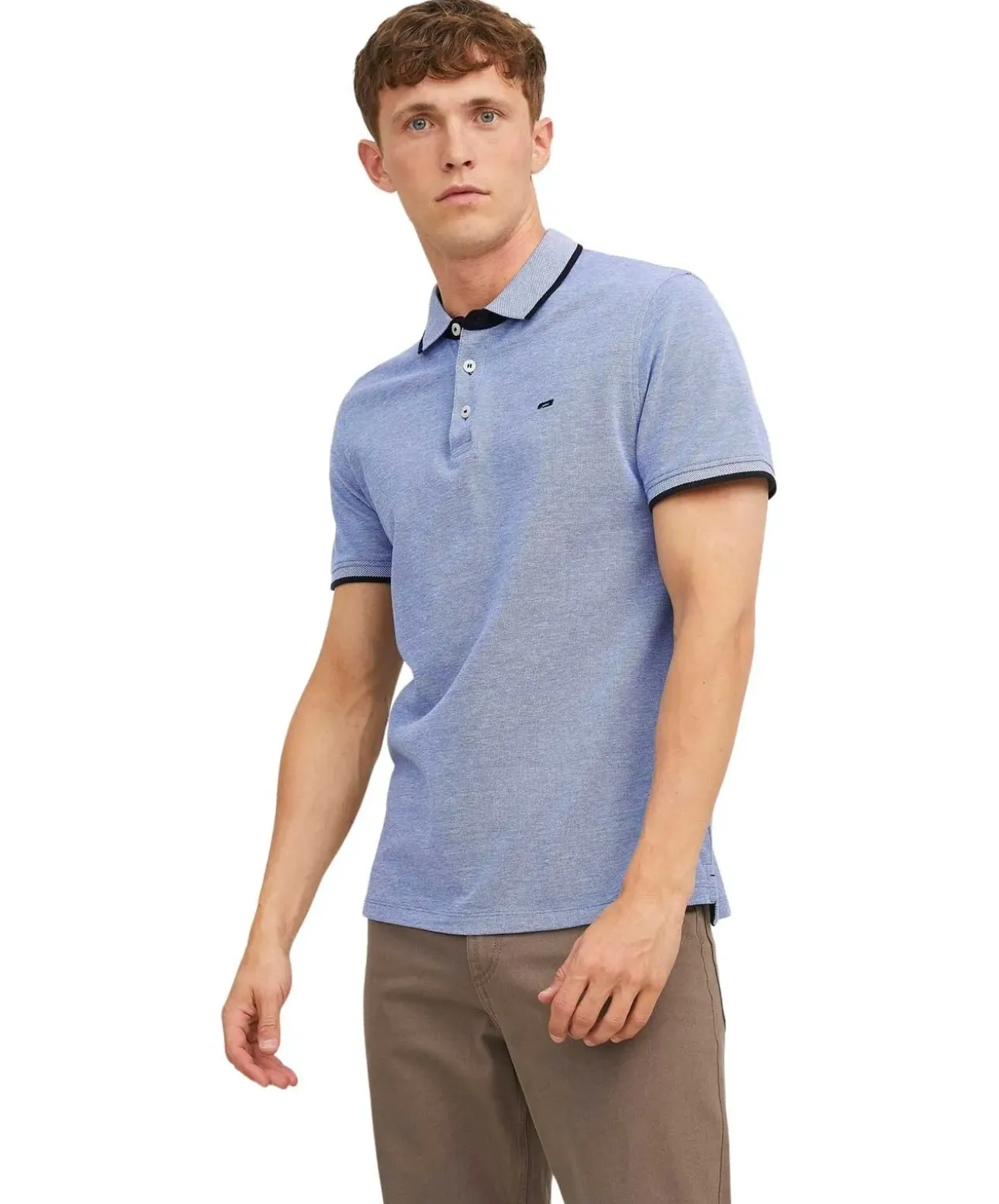 Jack & Jones Poloshirt Epaulos in Kobaltblau