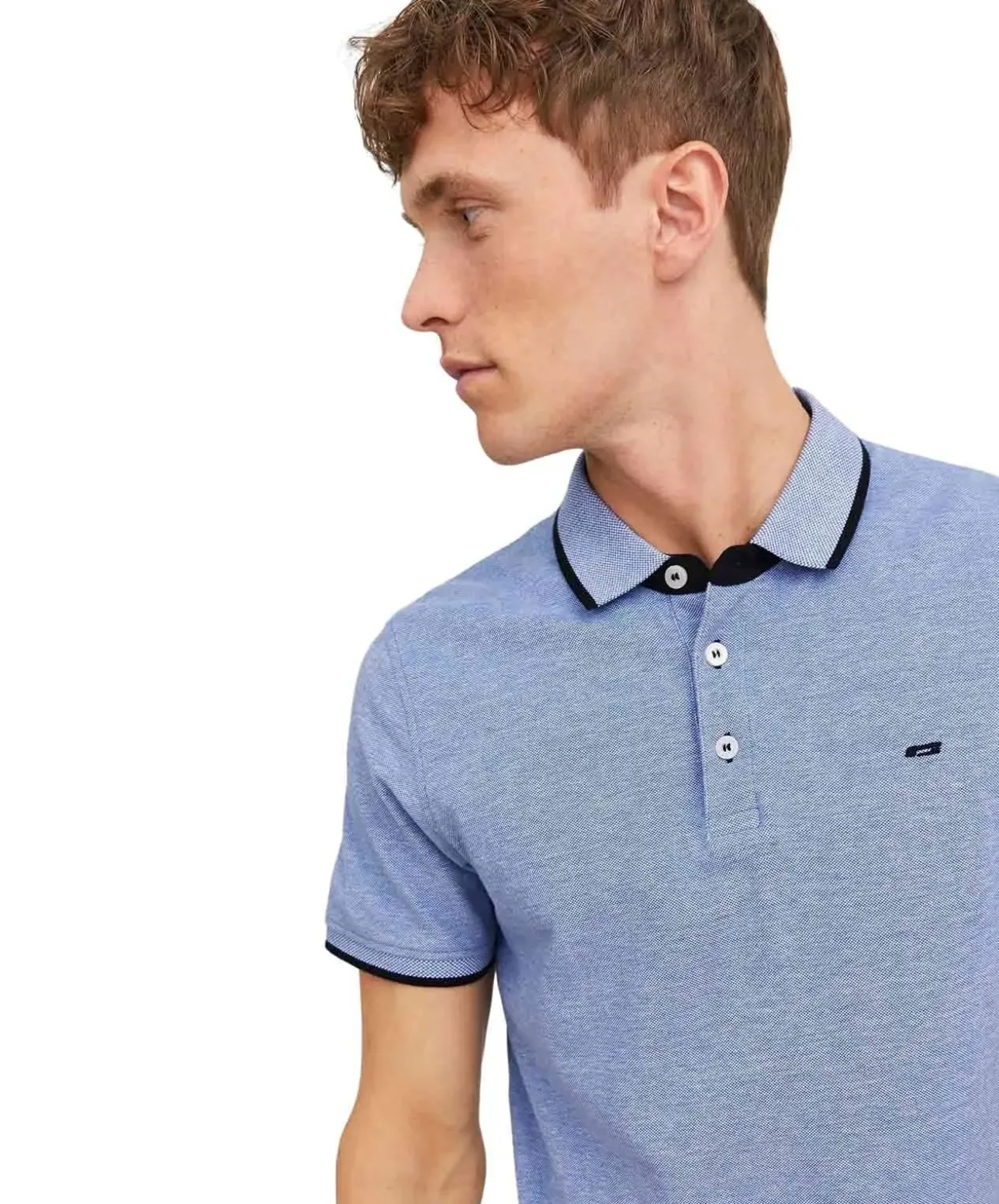 Jack & Jones Poloshirt Epaulos in Kobaltblau