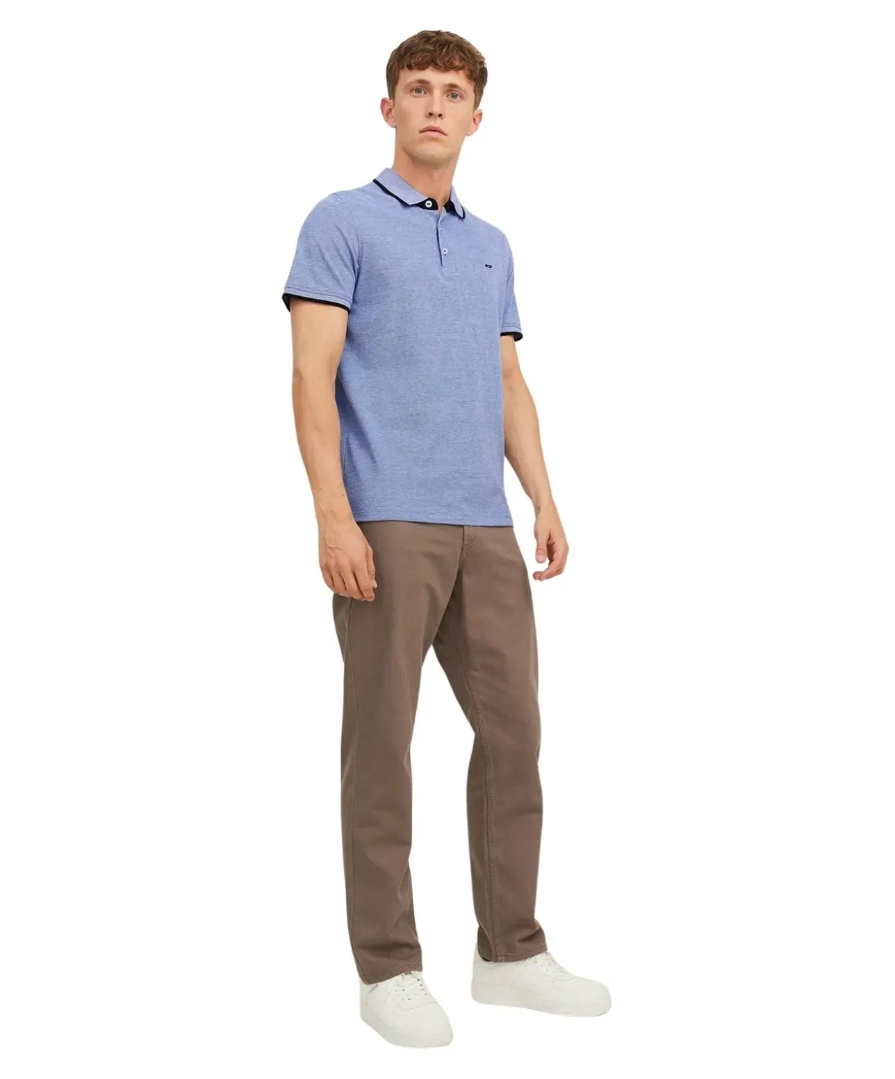 Jack & Jones Poloshirt Epaulos in Kobaltblau