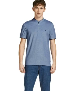 Jack & Jones Poloshirt Paulos mit Mao Kragen in Blau