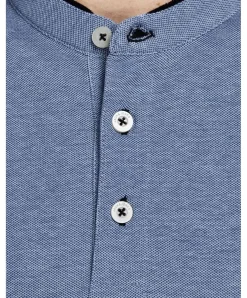 Jack & Jones Poloshirt Paulos mit Mao Kragen in Blau