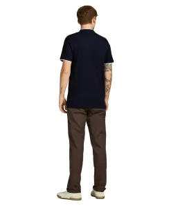 Jack & Jones Poloshirt Paulos in Dunkelblau mit Mao Kragen