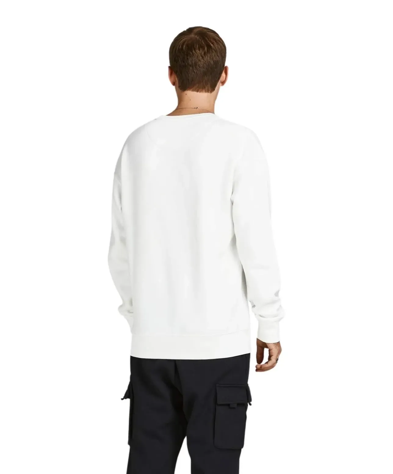 Jack & Jones Pullover aus Sweat-Material in Weiß