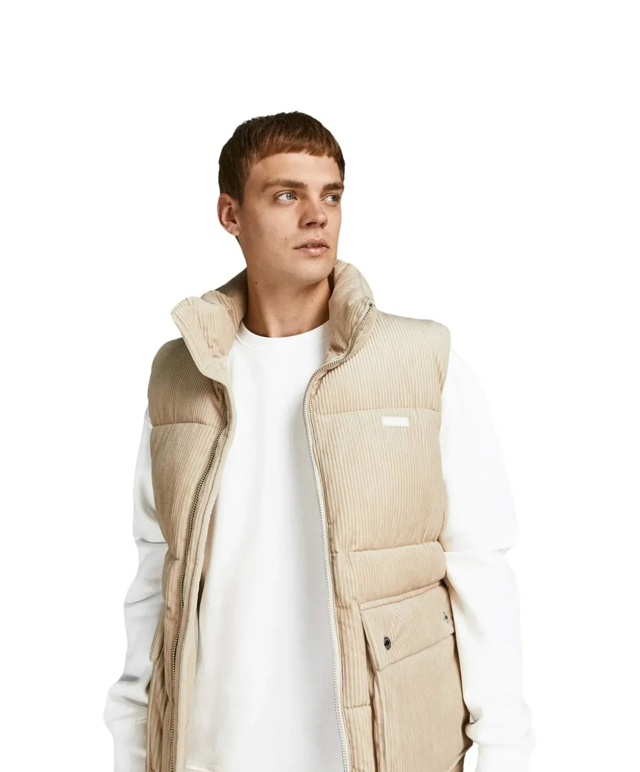 Jack & Jones Pullover aus Sweat-Material in Weiß