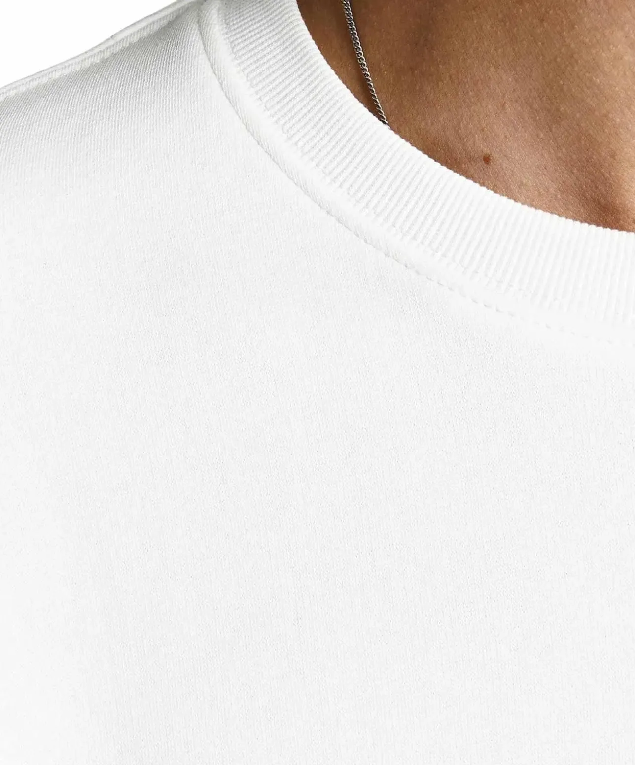 Jack & Jones Pullover aus Sweat-Material in Weiß