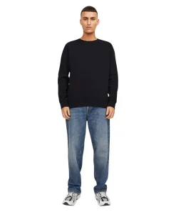 Jack & Jones Pullover aus Sweat-Material in Schwarz