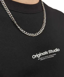Jack & Jones Pullover Crew aus Sweat-Material in Schwarz