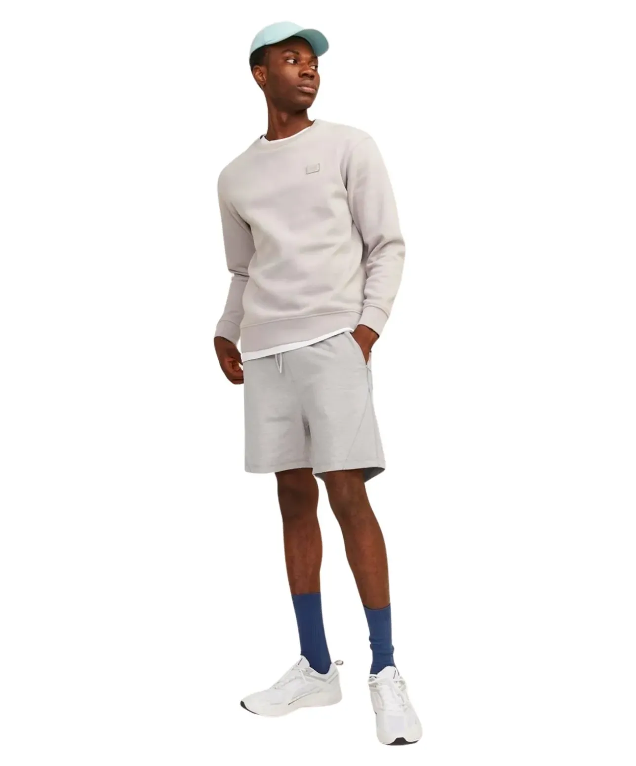 Jack & Jones Shorts Gordon aus Sweat in Hellgrau
