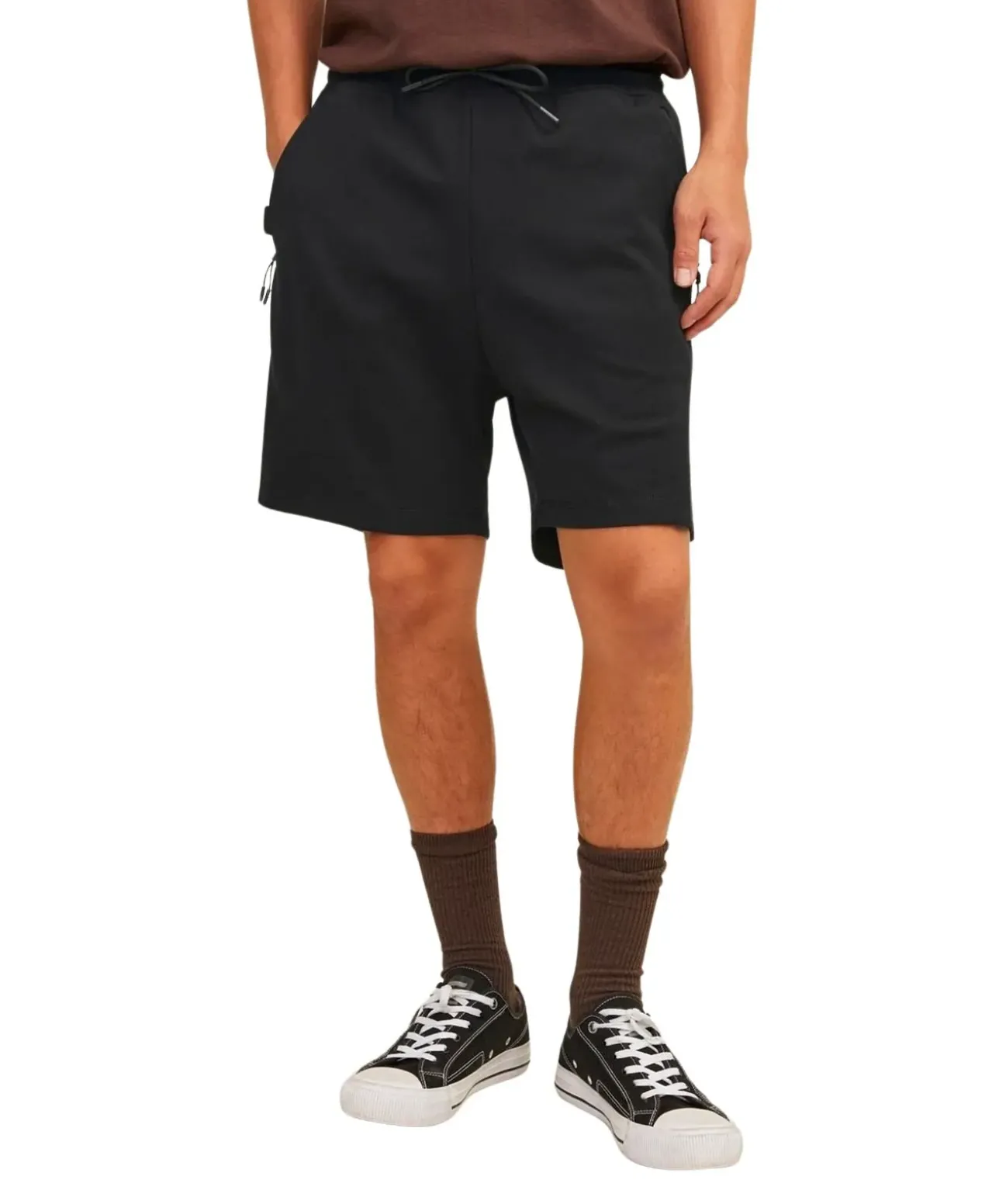 Jack & Jones Shorts Gordon aus Sweat in Schwarz
