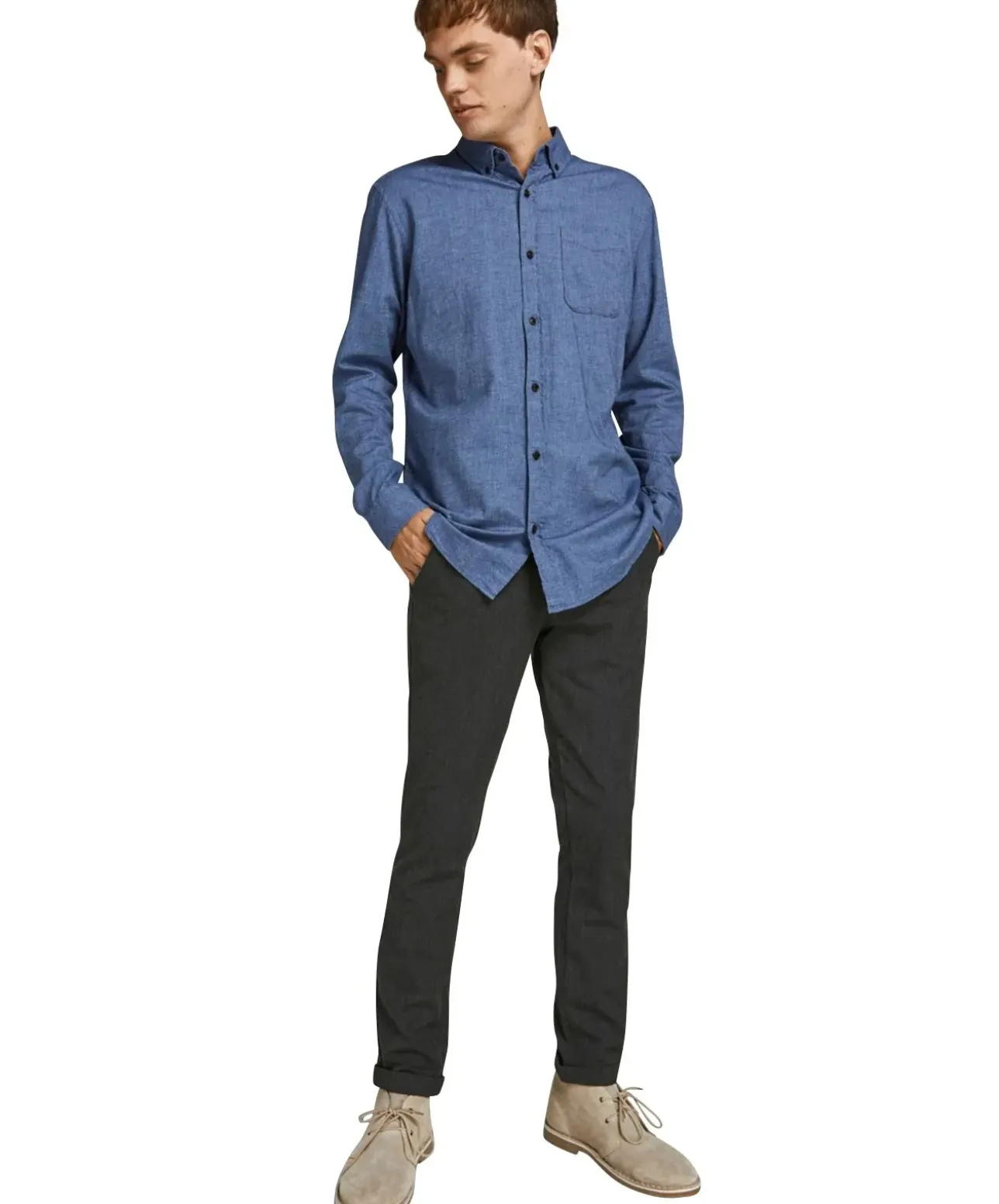Jack & Jones Slim-fit Chino Marco Connor in Dunkelgrau