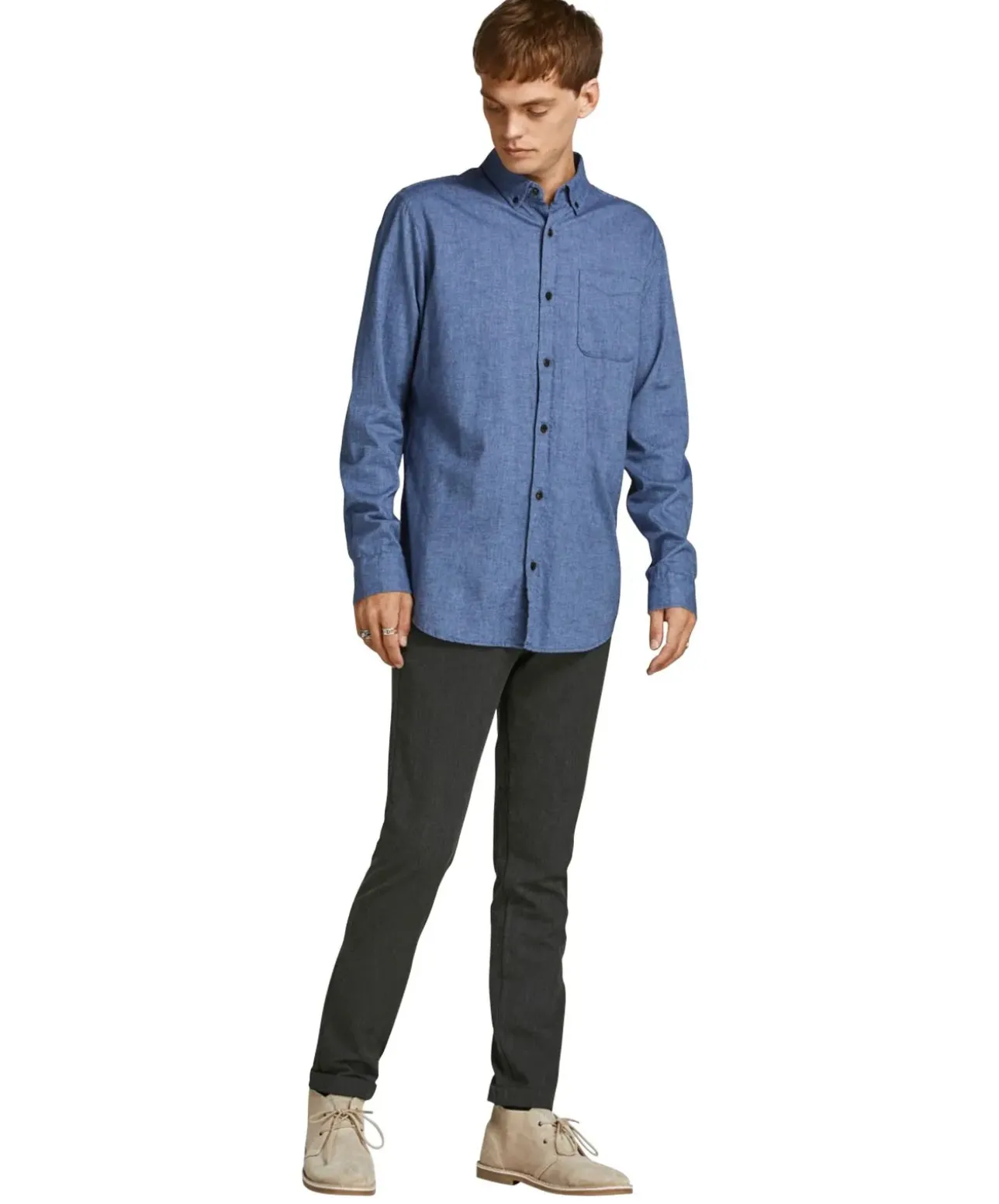 Jack & Jones Slim-fit Chino Marco Connor in Dunkelgrau