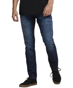 Jack & Jones Straight Jeans Tim mit Tobacco-Nähten