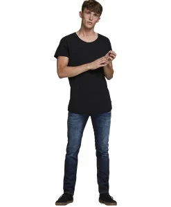 Jack & Jones Straight Jeans Tim mit Tobacco-Nähten