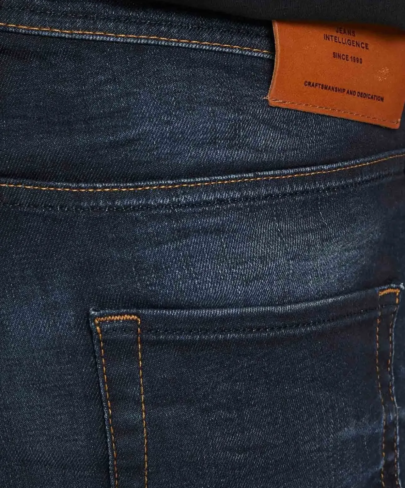 Jack & Jones Straight Jeans Tim mit Tobacco-Nähten