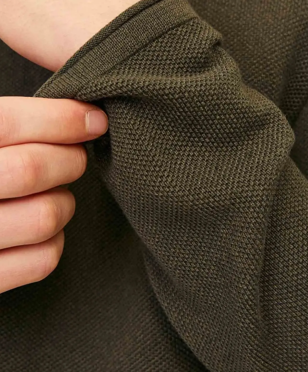 Jack & Jones Strickpullover in Dunkelgrün mit Rundhals