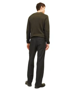 Jack & Jones Strickpullover in Dunkelgrün mit Rundhals