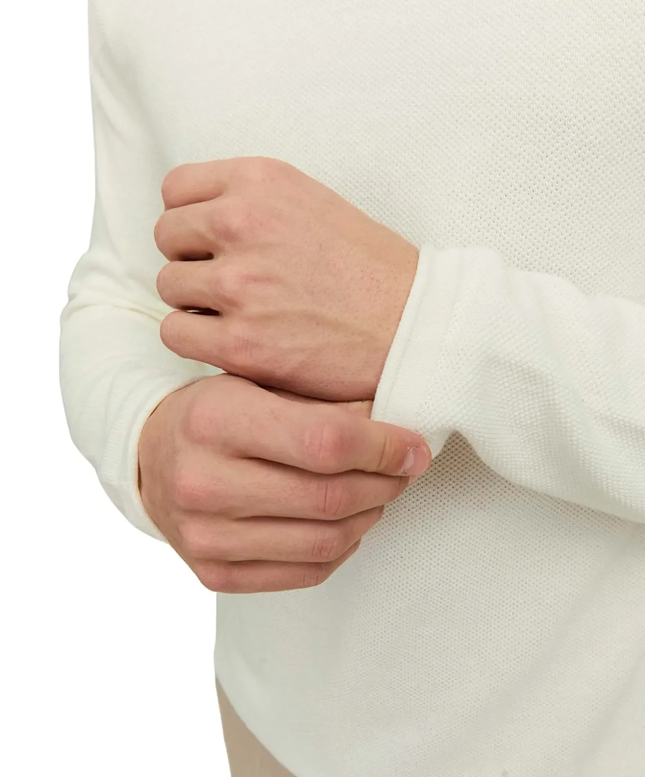 Jack & Jones Strickpullover in Cremeweiß mit Rundhals