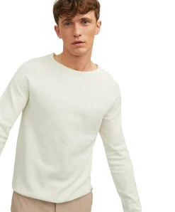 Jack & Jones Strickpullover in Cremeweiß mit Rundhals