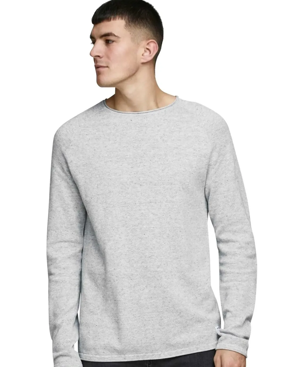 Jack & Jones Strickpullover Hill in Hellgrau