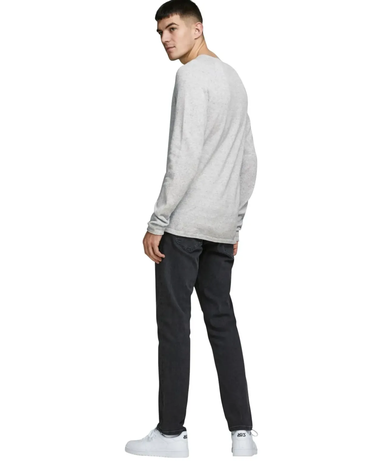 Jack & Jones Strickpullover Hill in Hellgrau