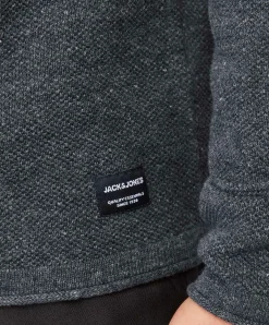 Jack & Jones Strickpullover aus Bio-Baumwolle in Dunkelgrau