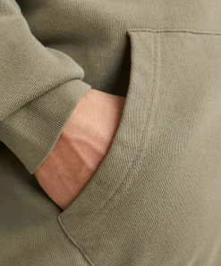 Jack & Jones Sweatjacke Charge Silver Sage mit Sweatstoff