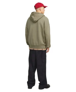 Jack & Jones Sweatjacke Charge Silver Sage mit Sweatstoff