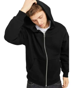 Jack & Jones Sweatjacke Schwarz mit Kängurutasche