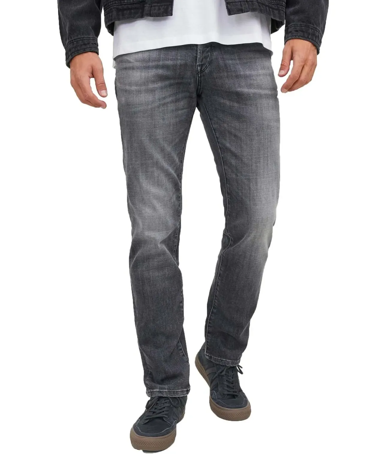 Jack & Jones Tim Jeans Slim Straight Fit in grauer Optik