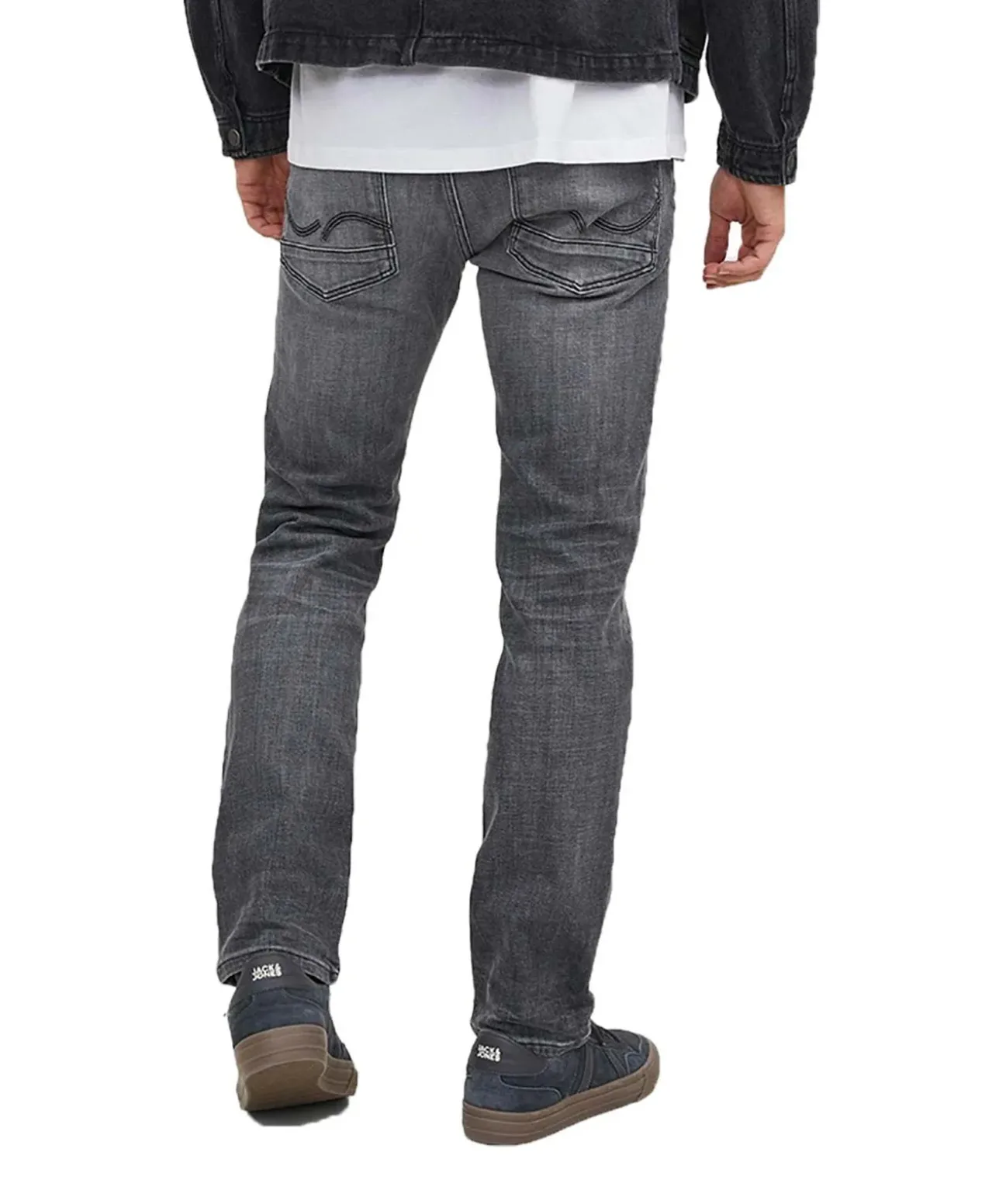 Jack & Jones Tim Jeans Slim Straight Fit in grauer Optik