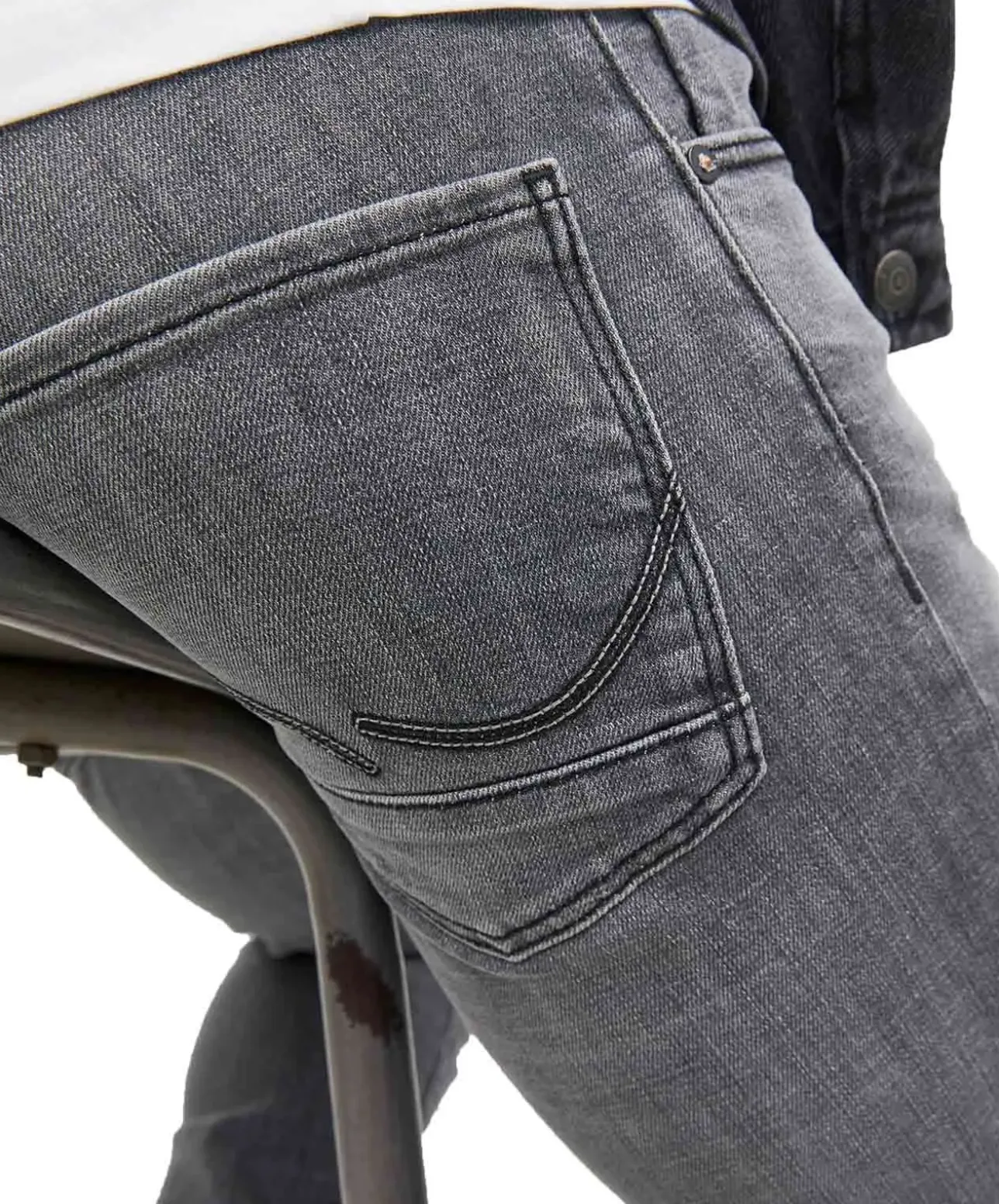 Jack & Jones Tim Jeans Slim Straight Fit in grauer Optik